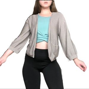 Aritzia Babaton Beige/Tan 100% Cotton Cardigan XS